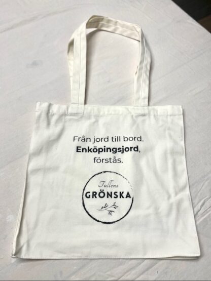 Tygkasse i bomull med logga Tullens grönska